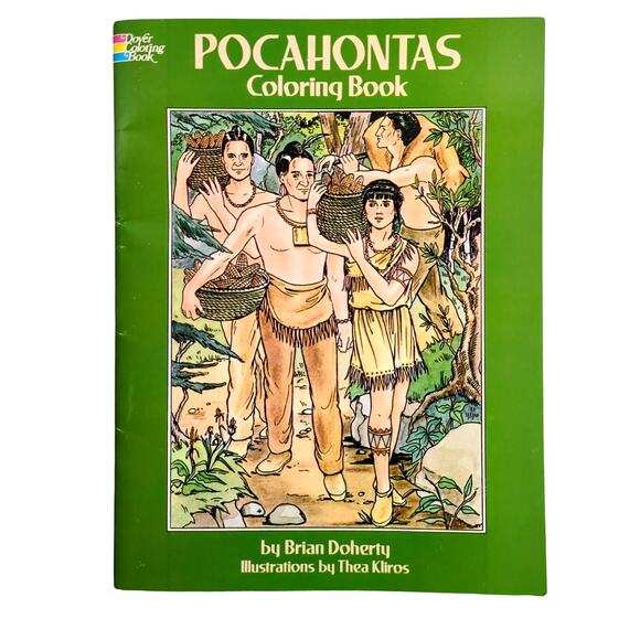 Pocahontas Coloring Book Dover Brian Doherty VTG 1994 New Unused Uncolored - Picture 1 of 7